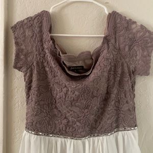 Sparkly brown and white dress. Size 15.